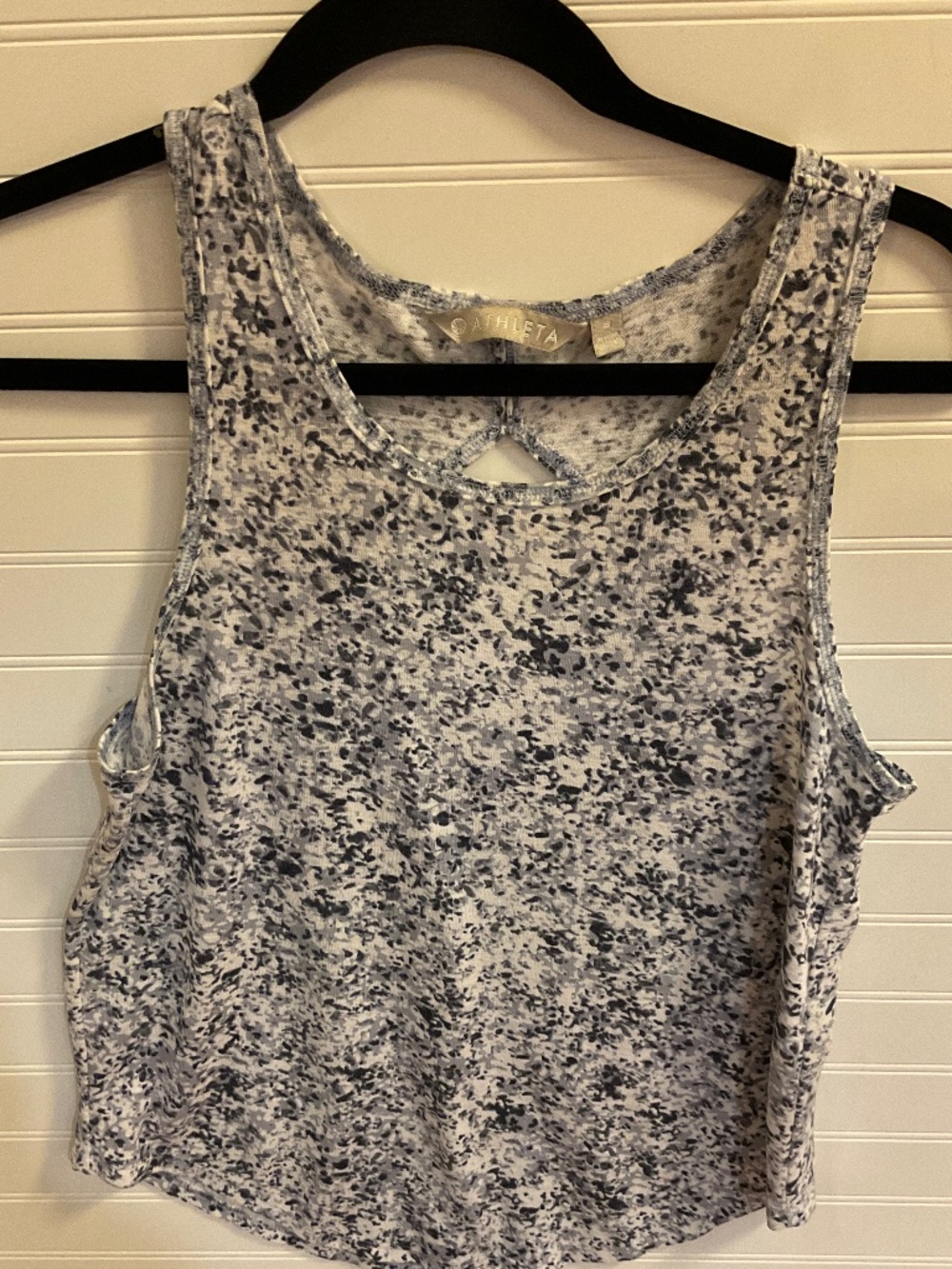 Athleta Gray Black Floral Racerback Tank Top. Size: S. Pre Owned